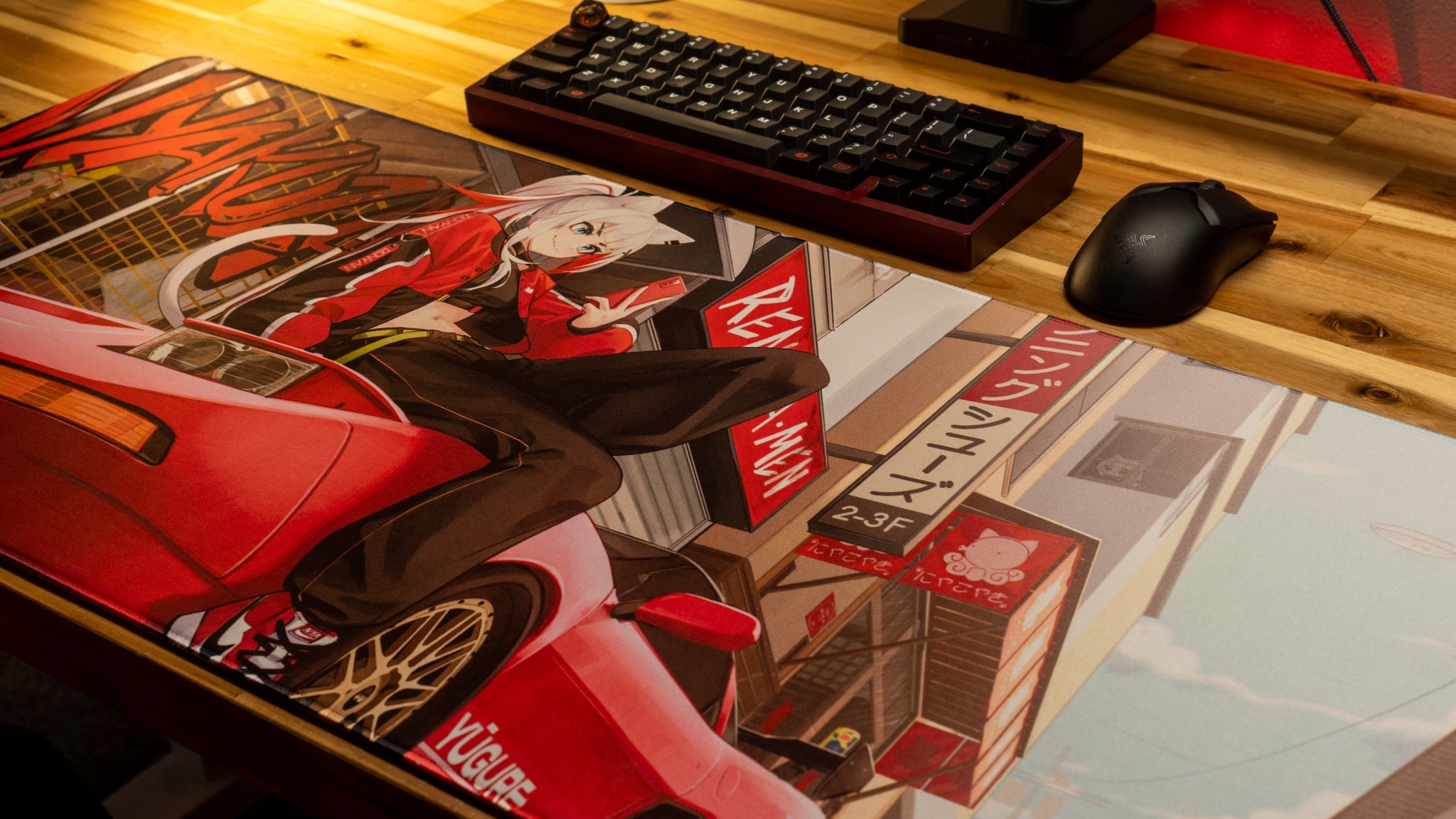Renyan "SPRING 2024 - Mikan's NSX" Content Creator Collaboration Gaming Gaming Mouse Pad Deskmat Supersampling