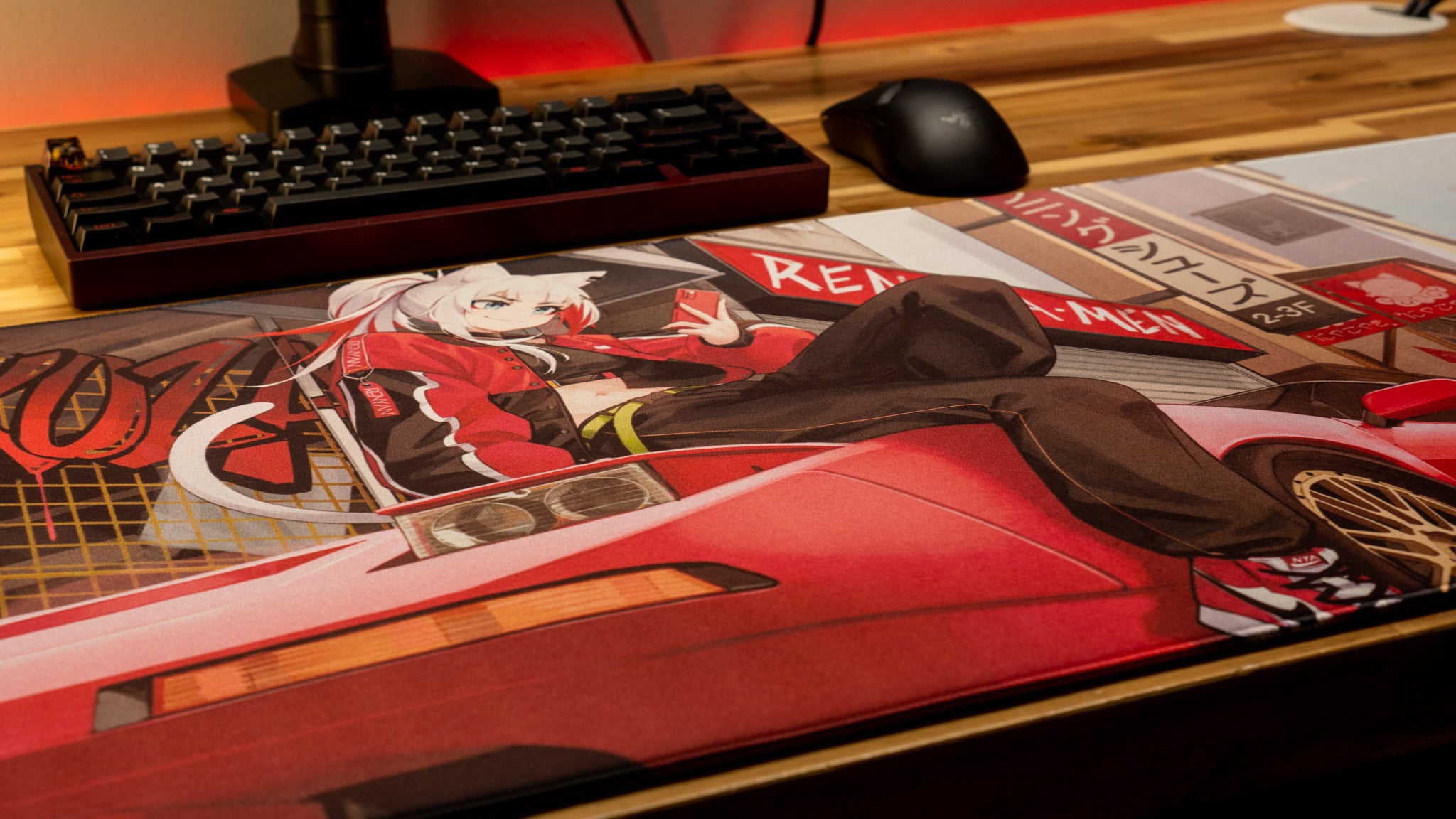 Renyan "SPRING 2024 - Mikan's NSX" Content Creator Collaboration Gaming Gaming Mouse Pad Deskmat Supersampling