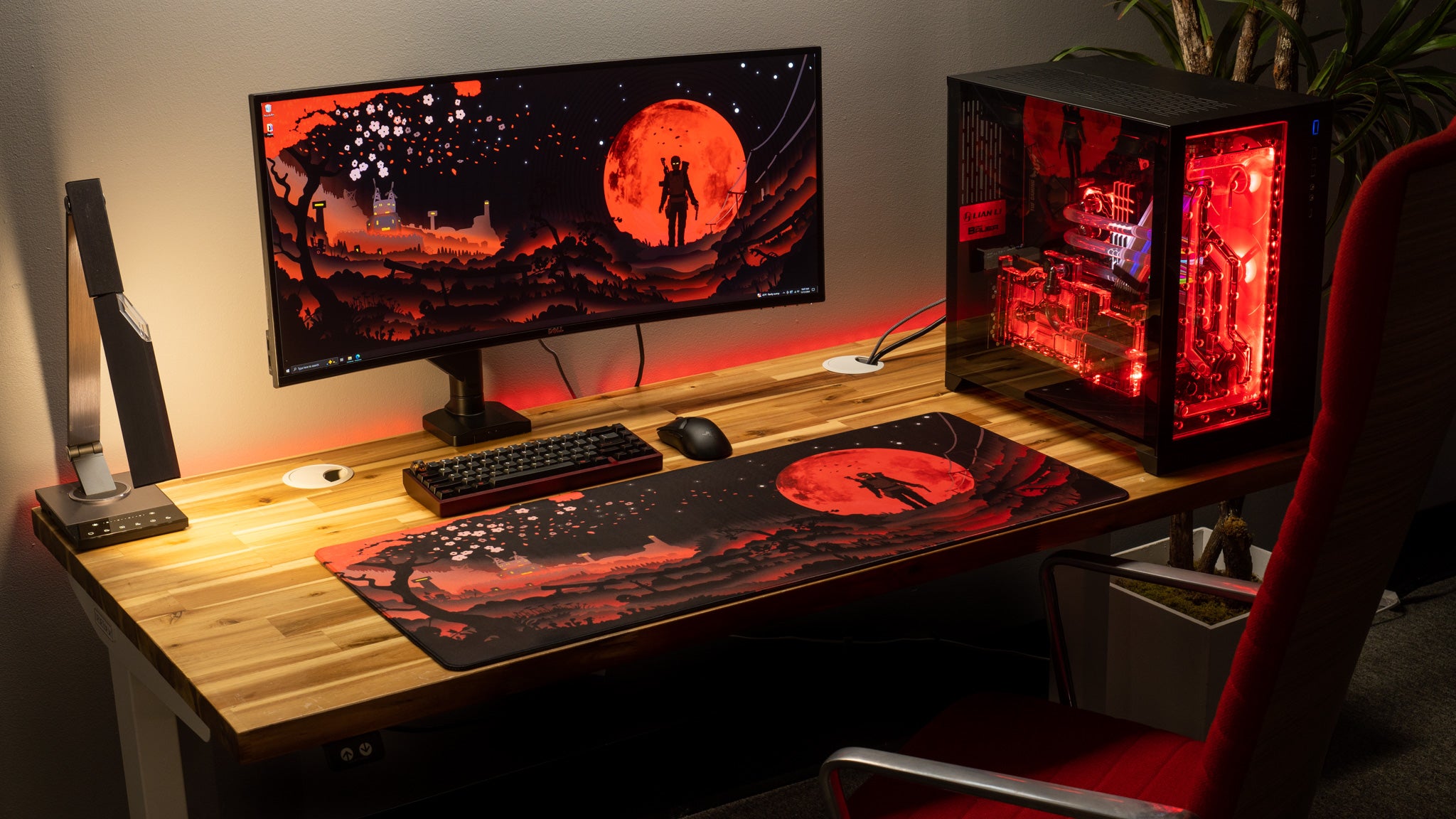 AloneinTokyo "Blood Moon" Rust Limited Edition Content Creator Collaboration Gaming Deskmat Mouse Pad