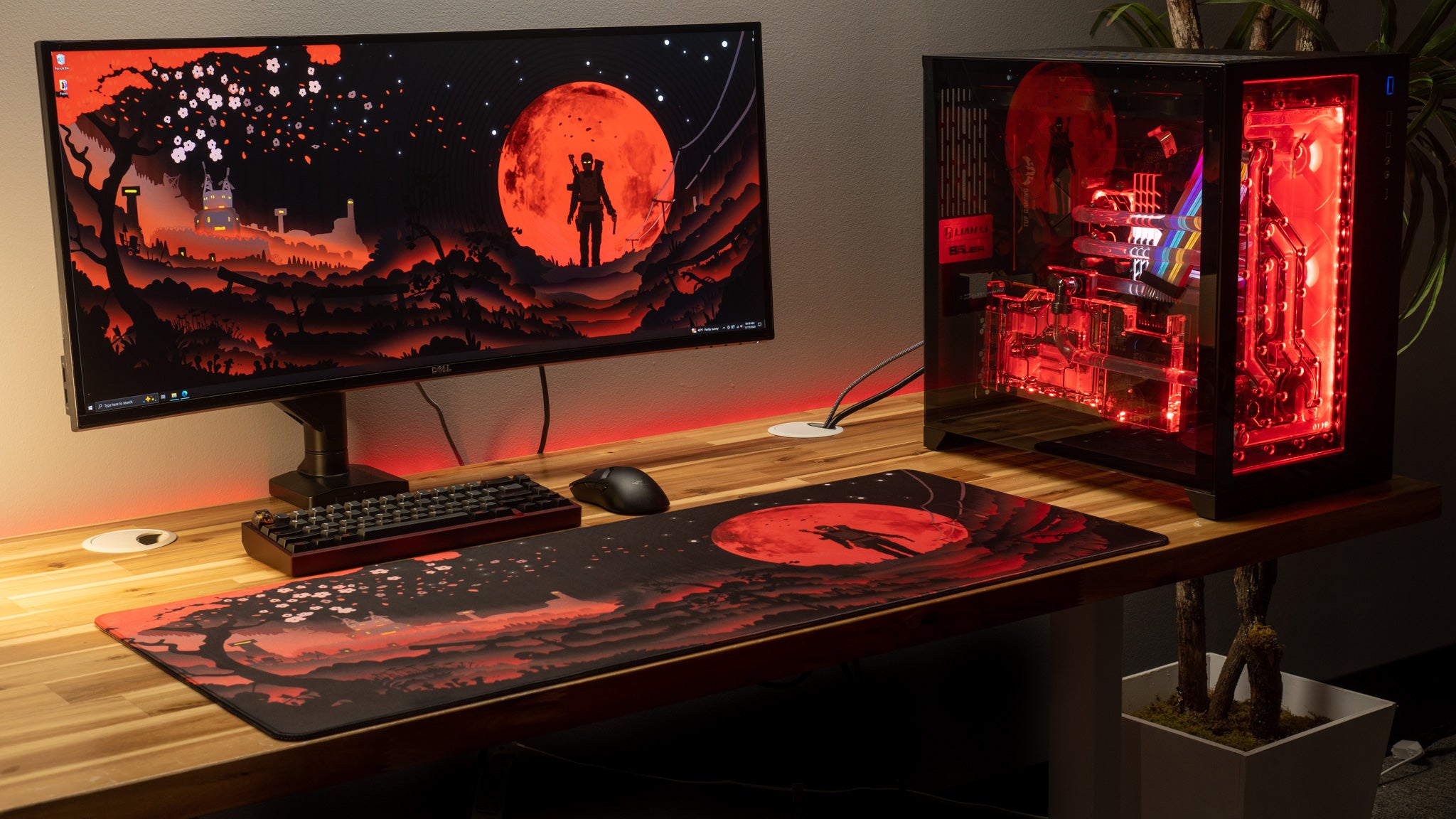 AloneinTokyo "Blood Moon" Rust Limited Edition Content Creator Collaboration Gaming Deskmat Mouse Pad