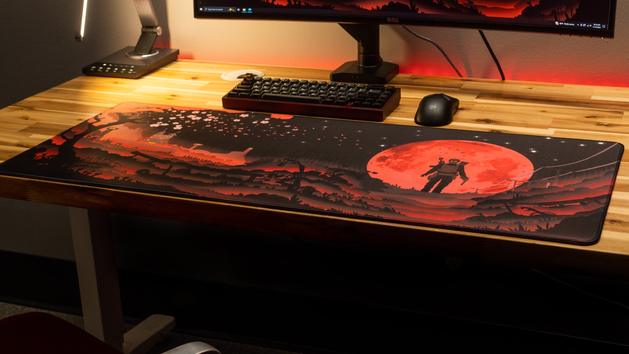 AloneinTokyo "Blood Moon" Rust Limited Edition Content Creator Collaboration Gaming Deskmat Mouse Pad