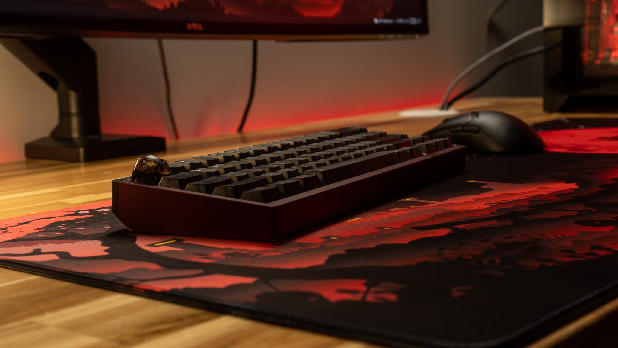 AloneinTokyo "Blood Moon" Rust Limited Edition Content Creator Collaboration Gaming Deskmat Mouse Pad