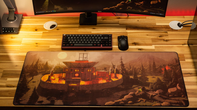 "Nightfall" Rust XL gaming deskmat — Epic Desk