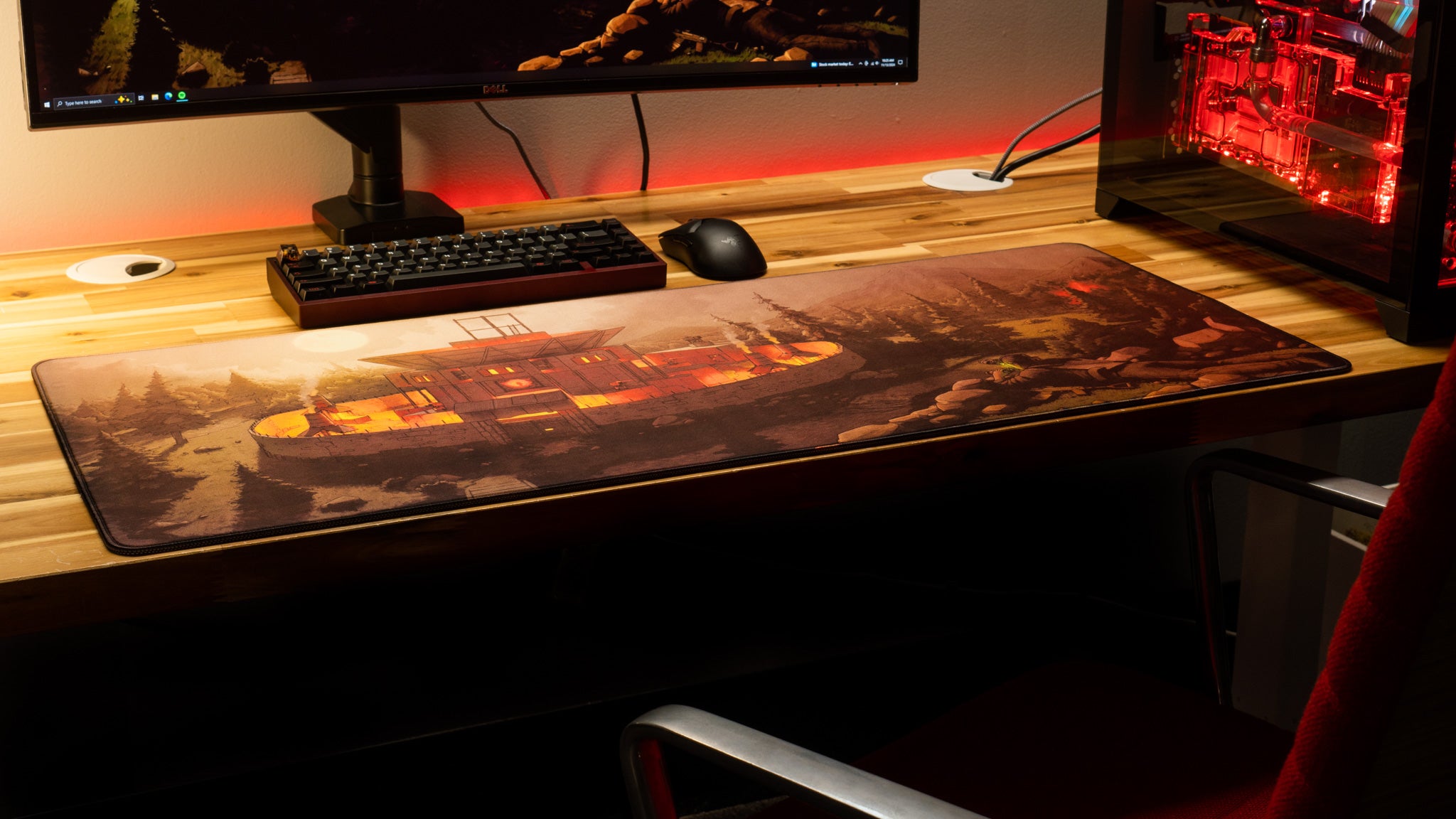 AloneinTokyo "Nightfall" Rust Limited Edition Content Creator Collaboration Gaming Deskmat Mouse Pad