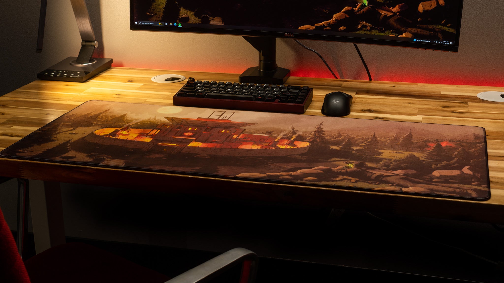 AloneinTokyo "Nightfall" Rust Limited Edition Content Creator Collaboration Gaming Deskmat Mouse Pad