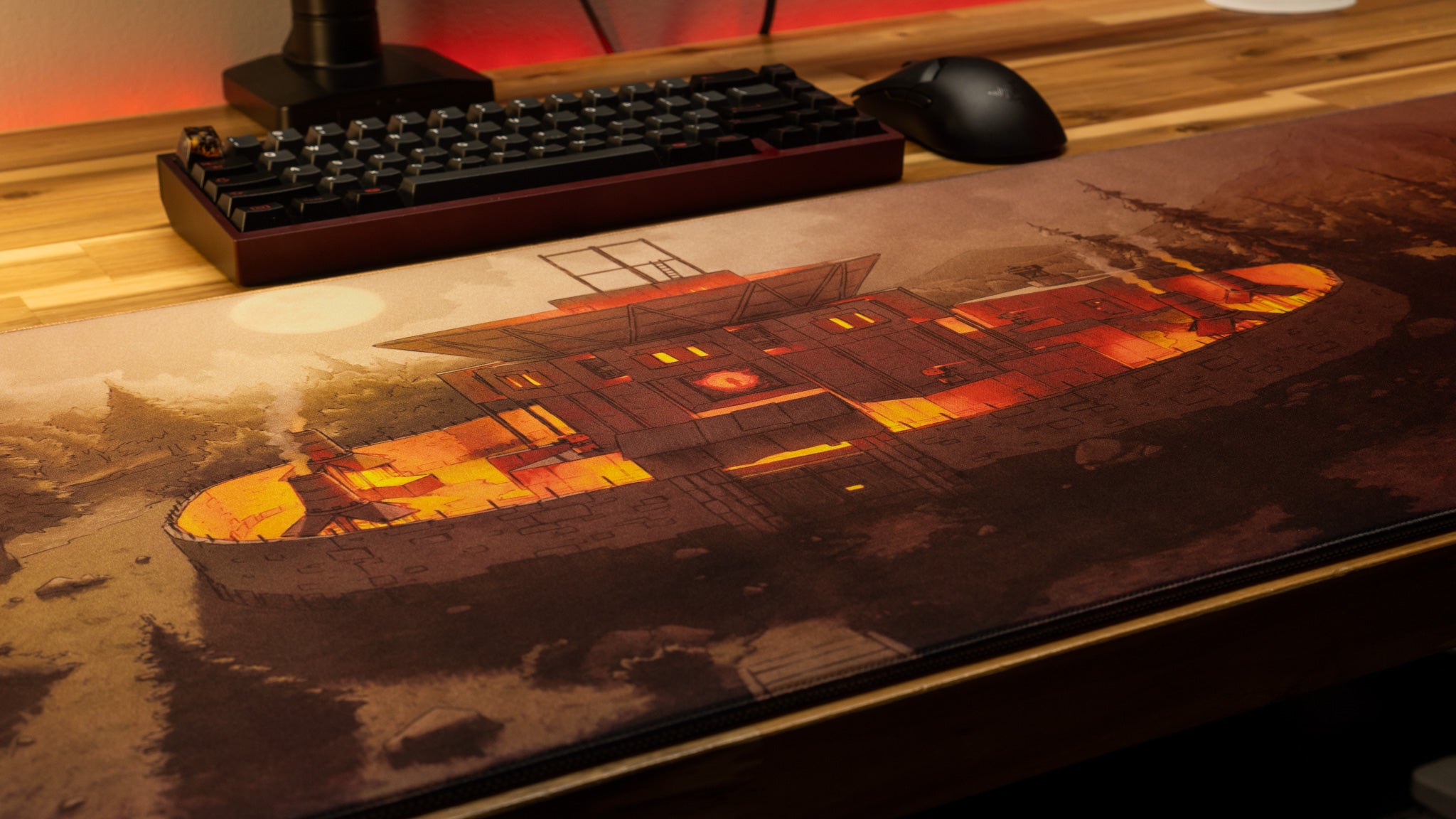 AloneinTokyo "Nightfall" Rust Limited Edition Content Creator Collaboration Gaming Deskmat Mouse Pad