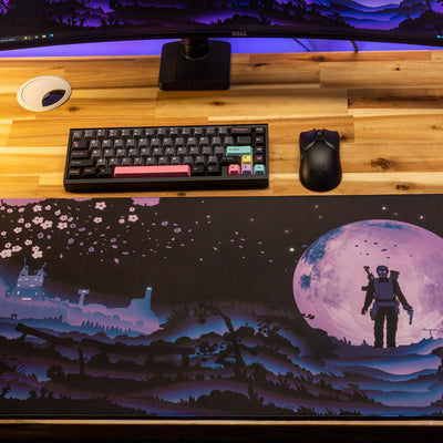 AloneinTokyo "Cherry Blossom" Rust Limited Edition Content Creator Collaboration Gaming Deskmat Mouse Pad