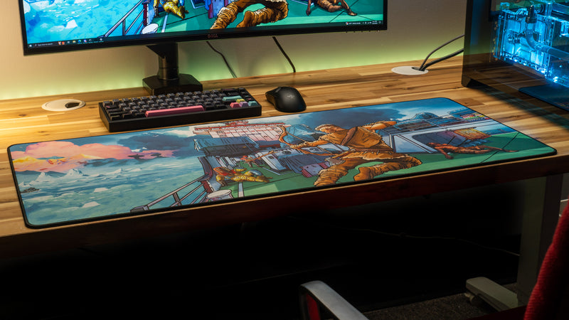 "Posty vs Cargo" — Rust Deskmat