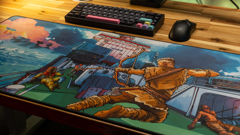 "Posty vs Cargo" — Rust Deskmat
