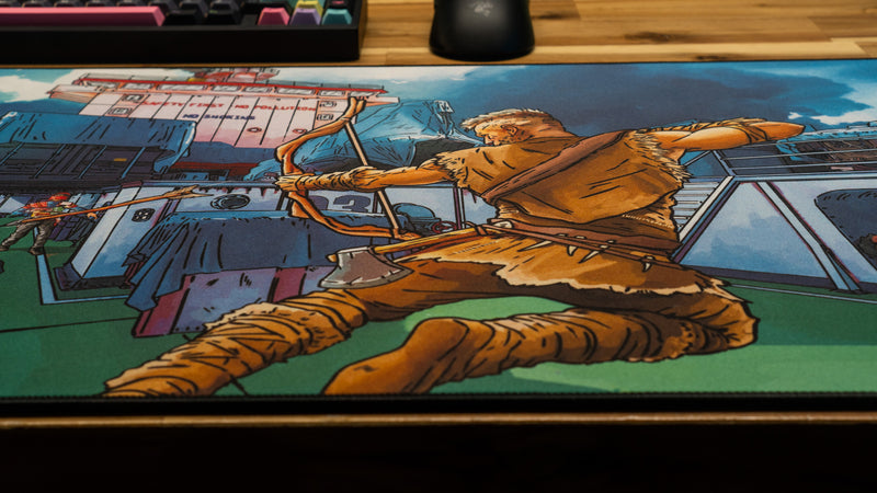 "Posty vs Cargo" — Rust Deskmat
