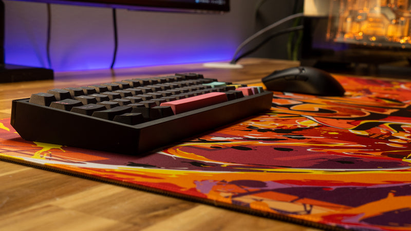 "Splash Graffiti" — Glo Navy Deskmat