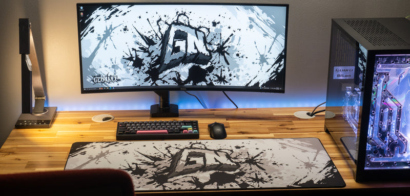 "Monochrome" — Glo Navy Deskmat