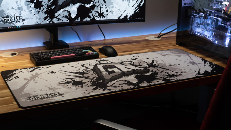 "Monochrome" — Glo Navy Deskmat