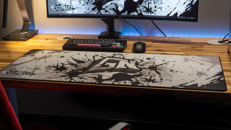 "Monochrome" — Glo Navy Deskmat