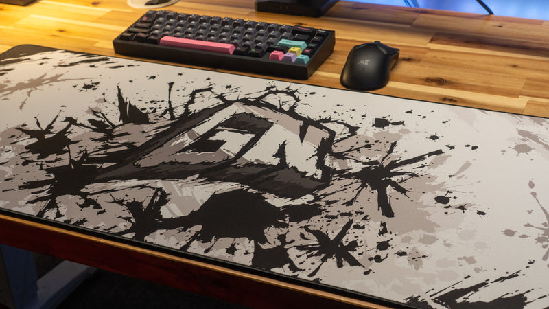 "Monochrome" — Glo Navy Deskmat