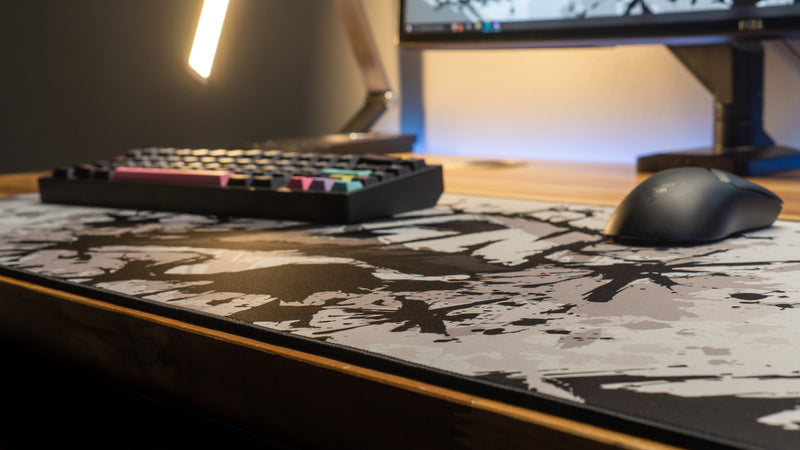 "Monochrome" — Glo Navy Deskmat