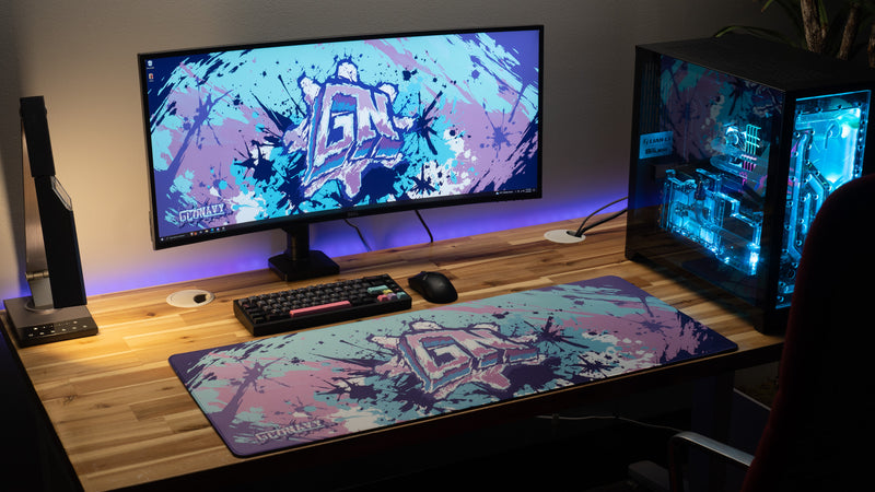 "Cotton Candy" — Glo Navy Deskmat