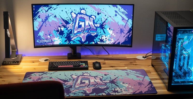 "Cotton Candy" — Glo Navy Deskmat