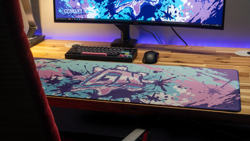 "Cotton Candy" — Glo Navy Deskmat