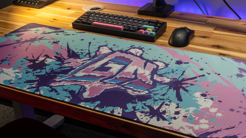 "Cotton Candy" — Glo Navy Deskmat