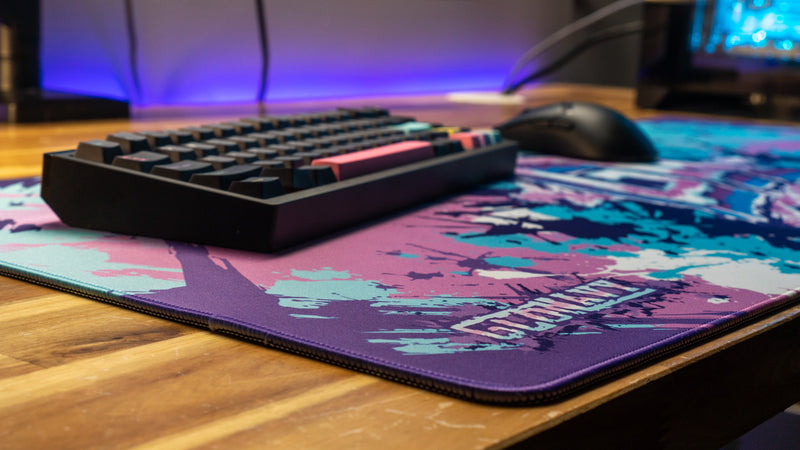 "Cotton Candy" — Glo Navy Deskmat