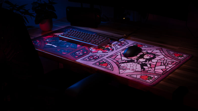 "Stained Glass" — Rev x Strawb Deskmat