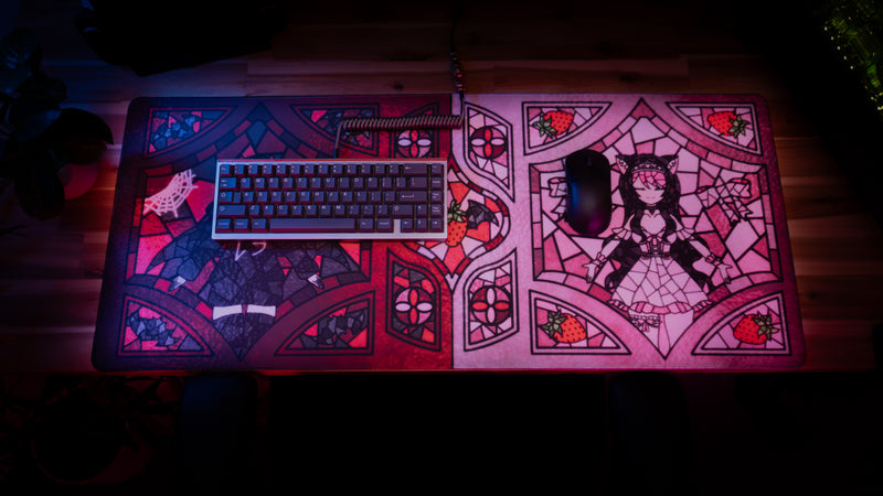 "Stained Glass" — Rev x Strawb Deskmat