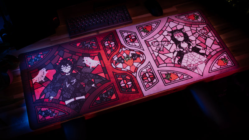 "Stained Glass" — Rev x Strawb Deskmat