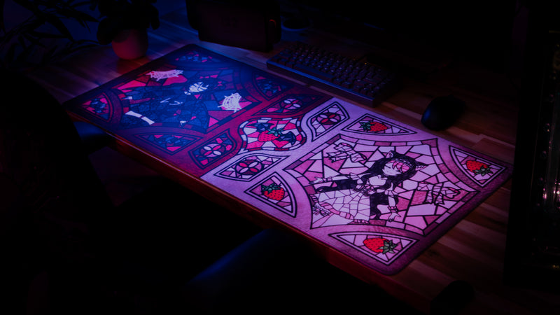 "Stained Glass" — Rev x Strawb Deskmat