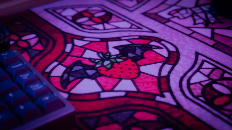 "Stained Glass" — Rev x Strawb Deskmat