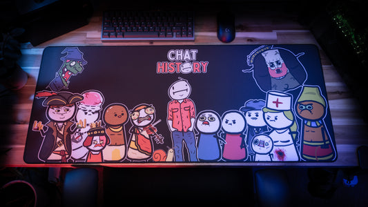 "The Gang" Chat History XL gaming deskmat — Epic Desk