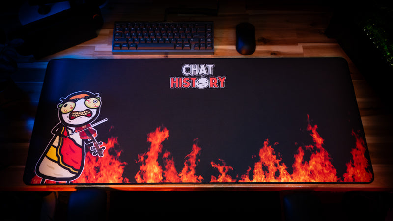 "Fiddlin' Nero" Chat History XL gaming deskmat — Epic Desk