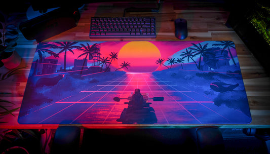 "Retrocurrent" DaVinci XL gaming deskmat — Epic Desk