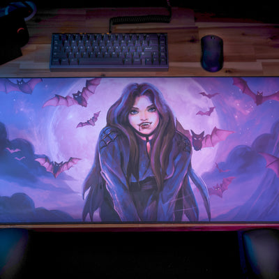 Dyanna "Vampire Queen" Rust XL Gaming Desk Mat – Limited Edition