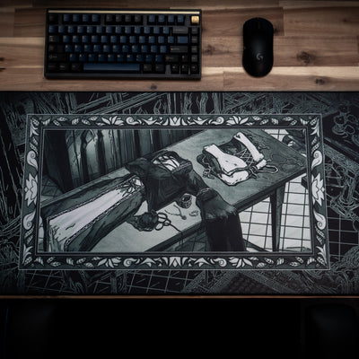 Angelikatosh "Medieval Tailor’s Tapestry B&W" Content Creator Collaboration Gaming Deskmat