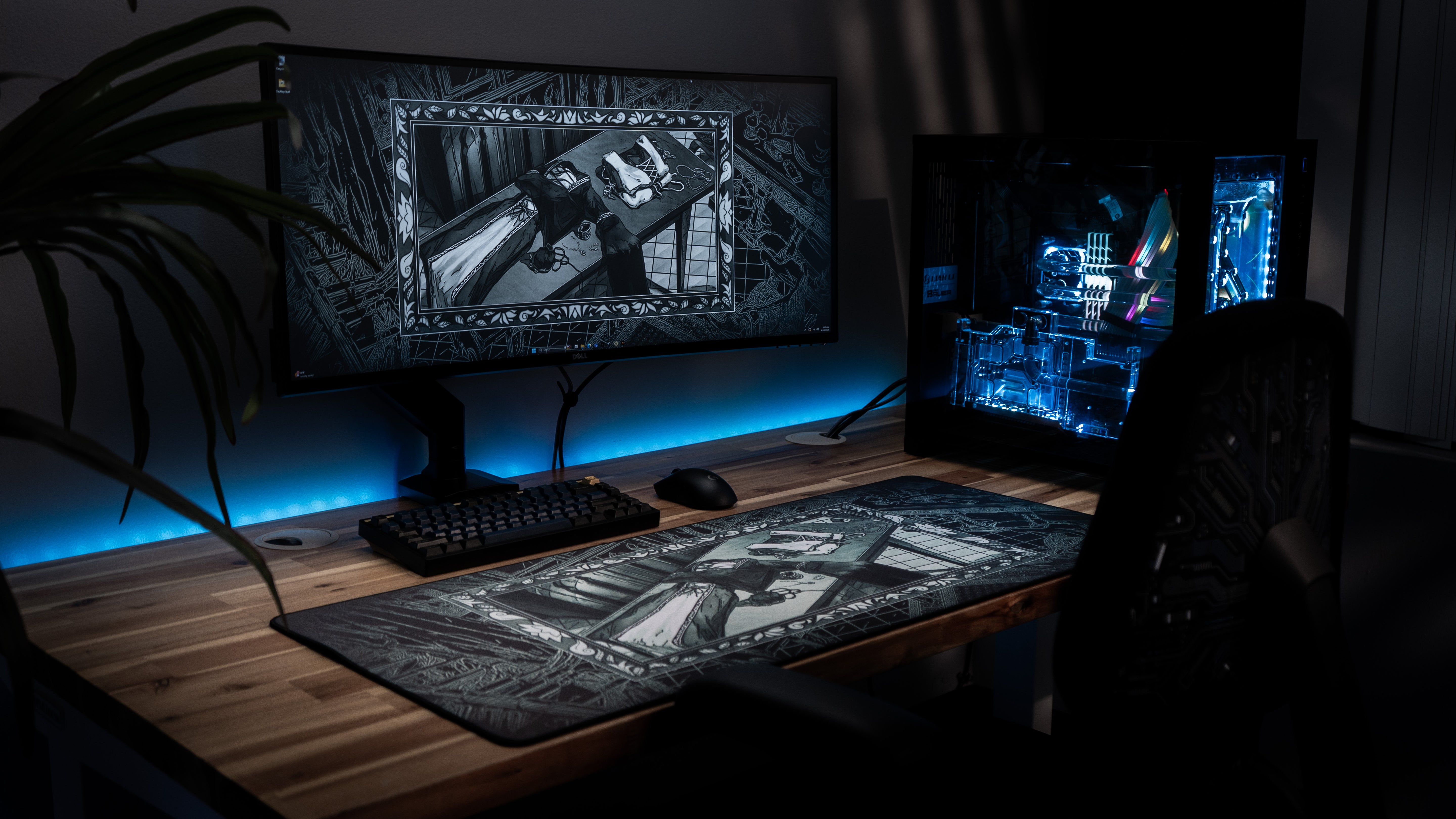 Angelikatosh "Medieval Tailor’s Tapestry B&W" Content Creator Collaboration Gaming Deskmat