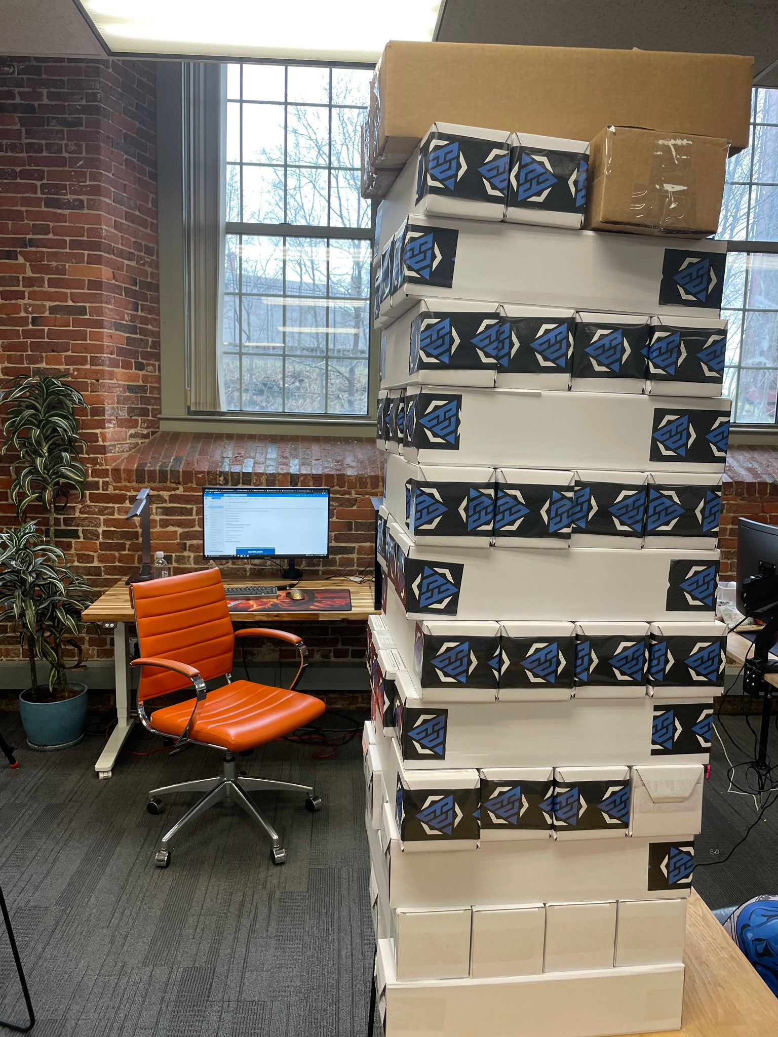 Timeline · 2022-02-08 — the office buried in boxes after the Gameranx promo