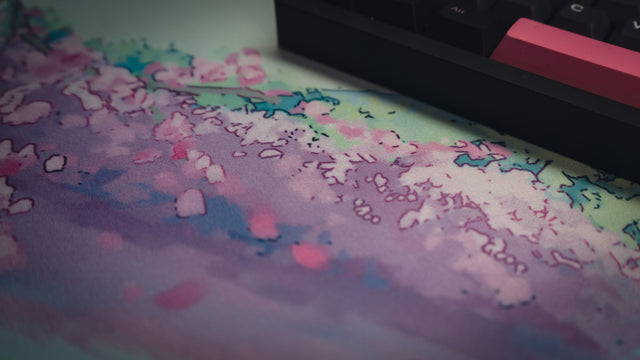 "Fuji Bloom" — Cherry Blossom Deskmat