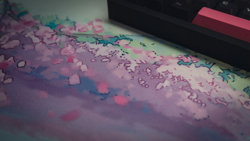 "Fuji Bloom" — Cherry Blossom Deskmat