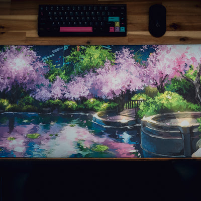 "Midnight Petals" Cherry Blossom Deskmat - Limited Edition