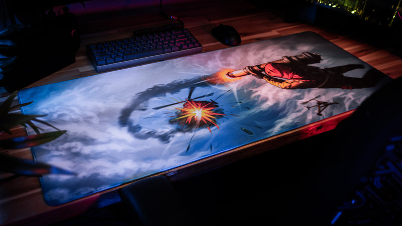 "Sky on Fire" — Rust Deskmat