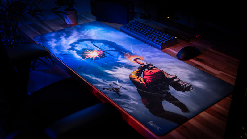 "Sky on Fire" — Rust Deskmat