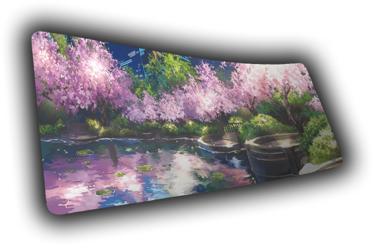 "Midnight Petals" Cherry Blossom XL gaming deskmat — Epic Desk