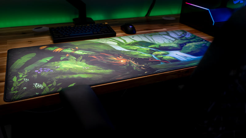 "Dragon Launcher" — Monstera Deskmat