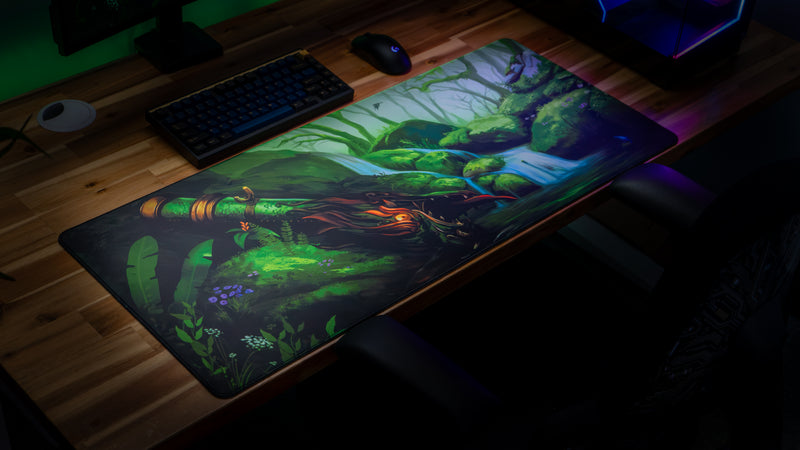 "Dragon Launcher" — Monstera Deskmat