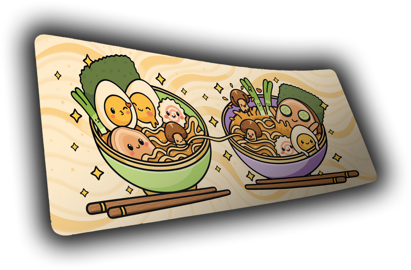 "Ramen & Friends" Desk Mat / Kawaii Gaming Mouse Pad