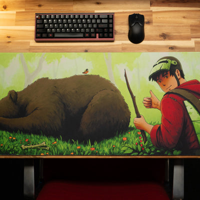 Tesla "Poking the Bear" Limited Edition Content Creator Collaboration Gaming Deskmat Mouse Pad