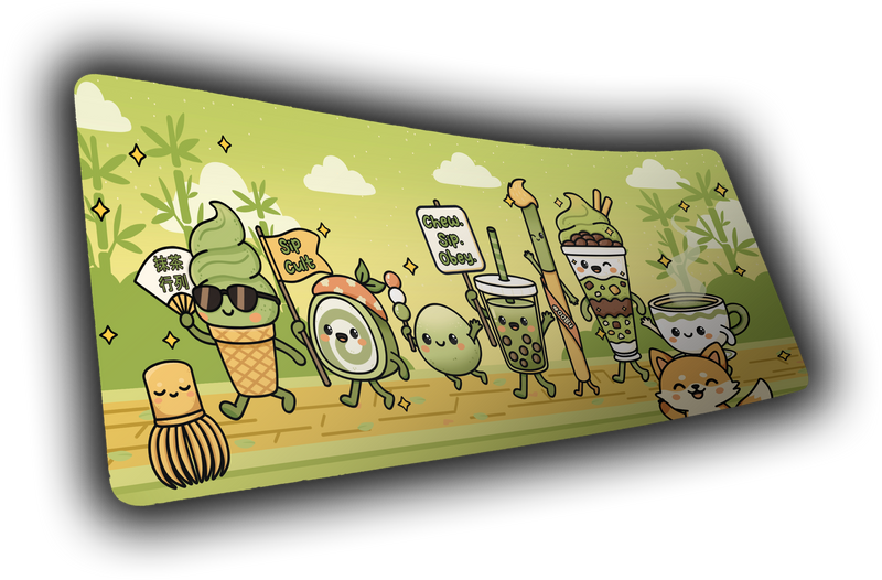 "Sip Cult" Desk Mat / Kawaii Gaming Mouse Pad
