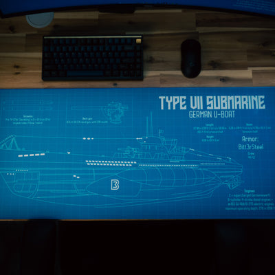 Bitt3rSteel "Sealion" Blue Content Creator Collaboration Gaming Deskmat