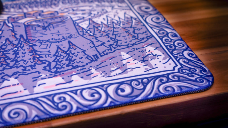 "Porcelain Rug" — Rust Deskmat